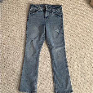Old navy NWOT distressed ankle flare jeans 2 TALL